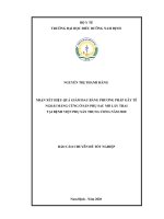 Nhận xét hiệu quả giảm đau bằng phương pháp gây tê ngoài màng cứng ở sản phụ sau mổ lấy thai tại bệnh viện phụ sản trung ương năm 2020 