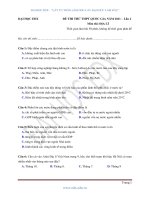 Đề thi thử THPT Quốc gia năm 2021 môn Địa lí có đáp án - Trường Đại học EDX (Lần 2)