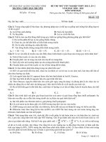 Đề thi thử tốt nghiệp THPT năm 2021 môn Sinh học có đáp án - Trường THPT Hàn Thuyên (Lần 2)