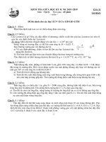 Đề thi giữa học kì 2 môn Vật lí 11 năm 2018-2019 có đáp án - Trường THPT Gia Định (Khối cơ bản)