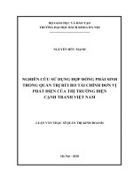 Nghiên cứu sử dụng hợp đồng phái sinh trong quản trị rủi ro tài chính đơn vị phát điện của thị trường điện cạnh tranh việt nam 