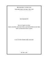 luận án tiến sĩ quản lý dịch vụ công trong trường mầm non công lập thành phố hà nội theo tiếp cận bảo đảm chất lượng 
