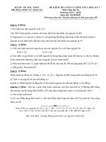 Đề thi giữa học kì 1 môn Hóa học 10 năm 2019-2020 có đáp án - Trường THPT Lý Thái Tổ