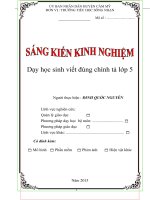 Sáng kiến kinh nghiệm dạy học sinh viết đúng chính tả lớp 5 