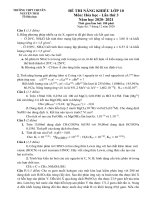 Đề thi năng khiếu môn Hóa học 10 năm 2020-2021 có đáp án - Trường THPT chuyên Nguyễn Trãi (Lần 3)