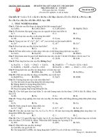 Đề thi giữa học kì 2 môn Hóa học 12 năm 2018-2019 có đáp án - Trường THPT Gia Định (Khối cơ bản)