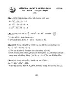 Đề thi học kì 2 môn Toán lớp 10 năm 2019-2020 có đáp án - Trường THPT Gia Định