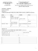 Đề thi năng khiếu môn Tiếng Anh 10 năm 2020-2021 - Trường THPT chuyên Nguyễn Trãi (Lần 3)