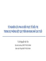 3  từ nghiên cứu phase 3 đến thực tế lâm sàng trong dự phòng đột quỵ trên bệnh nhân rung nhĩ kèm cao tuổi  (9h05   9h25) 