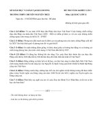 Đề thi năng khiếu môn Lịch sử 11 năm 2020-2021 có đáp án - Trường THPT chuyên Nguyễn Trãi (Lần 1)