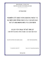 Nghiên cứu khả năng kháng nhàu và sự biến đổi tính chất của vải len sau xử lý chlorine hóa và làm mềm