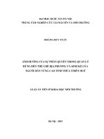 Ảnh hưởng của sự lượng tử hóa do giảm kích thước lên một số hiệu ứng động trong các hệ bán dẫn thấp chiều