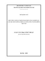 Phân tích và đề xuất một số giải pháp nâng cao động lực làm việc cho người lao động tại tổng công ty hàng không việt nam 
