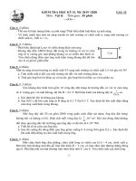 Đề thi học kì 2 môn Vật lý 11 năm 2019-2020 có đáp án - Trường THPT Gia Định