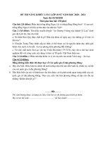 Đề thi năng khiếu môn Lịch sử 10 năm 2020-2021 có đáp án - Trường THPT chuyên Nguyễn Trãi (Lần 1)