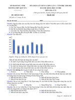 Đề thi KSCL môn Địa lí 12 năm 2020-2021 có đáp án - Trường THPT Quế Võ 1 (Lần 1)