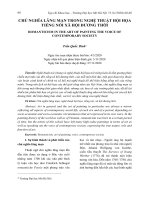 Chủ nghĩa lãng mạn trong nghệ thuật hội họa tiếng nói xã hội đương thời