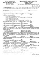 Đề thi thử tốt nghiệp THPT năm 2021 môn Hóa học có đáp án - Trường THPT Hàn Thuyên (Lần 2)