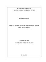 Thiết kế trạm xử lý nước thải khu công nghiệp Đình Vũ Hải Phòng