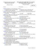 Đề thi thử tốt nghiệp THPT năm 2021 môn GDCD có đáp án - Trường THPT Trần Phú