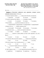 Đề thi năng khiếu môn Tiếng Nga 11 năm 2020-2021 - Trường THPT chuyên Nguyễn Trãi (Lần 2)