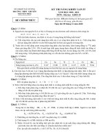 Đề thi năng khiếu môn Hóa học 10 năm 2020-2021 có đáp án - Trường THPT chuyên Nguyễn Trãi (Lần 4)