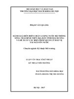 Đánh giá diễn biến chất lượng nước hệ thống sông thái bình trên địa bàn tỉnh Hải Dương và đề xuất các biện pháp quản lý bảo vệ tài nguyên nước