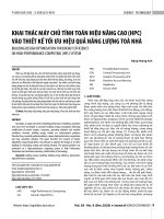 Khai thác máy chủ tính toán hiệu năng cao (HPC) vào thiết kế tối ưu hiệu quả năng lượng tòa nhà