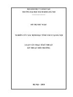 Nghiên cứu xác định đặc tính VOCs tại Hà Nội
