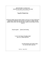 Đánh giá hiện trạng phát sinh và quản lý chất thải rắn sinh hoạt trên địa bàn huyện Từ Liêm và thiết kế hệ thống thu gom vận chuyển dựa trên cơ sở thuật toán tối ưu