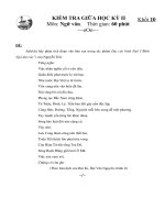 Đề thi giữa học kì 2 môn Ngữ văn 10 năm 2018-2019 có đáp án - Trường THPT Gia Định