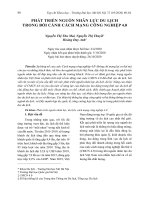 Phát triển nguồn nhân lực du lịch trong bối cảnh cách mạng công nghiệp 4.0