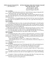 Đề thi HSG Hóa học lớp 9 cấp huyện TP Hải Dương, tỉnh Hải Dương 2014-2015 vòng 2 - Học Toàn Tập