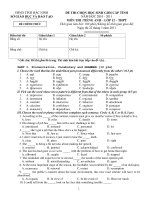 Đề thi HSG Tiếng Anh lớp 12 Bắc Ninh 2010-2011 - Học Toàn Tập