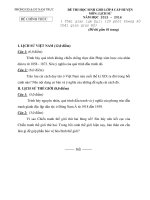 Đề thi HSG Lịch sử lớp 8 Nam Trực, Nam Định 2015-2016 - Học Toàn Tập