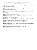 Đề cương học kì 2 lớp 6 công nghệ Trường THCS&THPT Võ Nguyên Giáp, Sở GD&DT Phú Yên niên khóa 2018-2019 - Học Toàn Tập