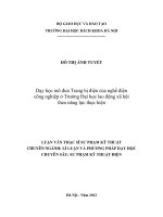 Dạy học mô đun Trang bị điện của nghề Điện công nghiệp ở trường Đại học Lao động xã hội theo năng lực thực hiện