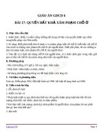 Giáo án GDCD 6 bài 17 Quyền bất khả xâm phạm về nhà ở | GDCD, Lớp 6 - Ôn Luyện