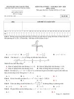 Đề kiểm tra 1 tiết lớp 12 năm 2019-2020 môn Toán (Giải tích) - THPT Nguyễn Trung Thiên, Hà Tĩnh