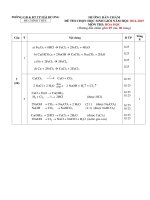 Đáp án HSG Hóa học lớp 9 cấp huyện TP Hải Dương, tỉnh Hải Dương 2014-2015 vòng 1 - Học Toàn Tập