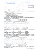 Đề thi thử tốt nghiệp THPT Quốc gia lần 2 môn Sinh học năm 2021 có đáp án - THPT Tiên Du số 1