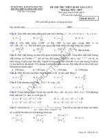 Đề thi thử THPT quốc gia