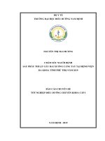 Chăm sóc người bệnh sau phẫu thuật gãy hai xương cẳng tay tại bệnh viện đa khoa tỉnh phú thọ năm 2019 