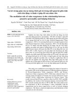 Vai trò trung gian của sự tương thích giá trị trong mối quan hệ giữa tính cách chủ động và hành vi giúp đỡ của nhân viên