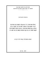 Đánh giá hiện trạng và ảnh hưởng của việc xả nước thải vào khu vực bãi cháy, thành phố hạ long và đề xuất biện pháp quản lý phù hợp 