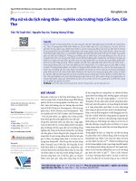 Phụ nữ và du lịch nông thôn – Nghiên cứu trường hợp Cồn Sơn, Cần Thơ