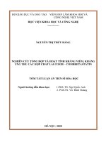 Nghiên cứu tống hợp và hoạt tính kháng viêm, kháng ung thư các hợp chất lai coxib   combretastatin TT 