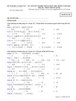 Đề thi tốt nghiệp THPT Quốc Gia môn Tiếng Trung 2006-2007 lần 1 mã đề 768 - Học Toàn Tập