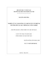 Nghiên cứu sự ảnh hưởng của một số yếu tố thiết bị tới tính liên tục quá trình may công nghiệp