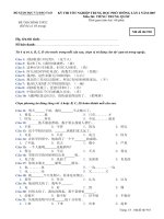 Đề thi tốt nghiệp THPT Quốc Gia môn Tiếng Trung 2006-2007 lần 2 mã đề 918 - Học Toàn Tập